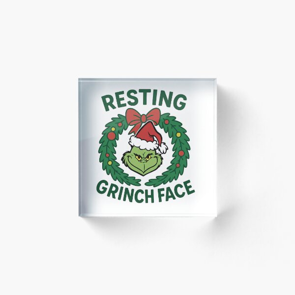 Item preview, Resting Grinch Face Christmas Design – Funny Holiday Grumpy Grinch Artwork designed and sold by darryllouis245.
