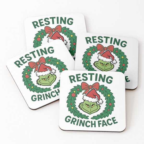 Item preview, Resting Grinch Face Christmas Design – Funny Holiday Grumpy Grinch Artwork designed and sold by darryllouis245.