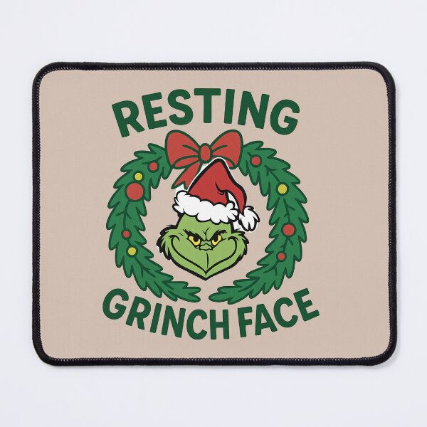 Item preview, Resting Grinch Face Christmas Design – Funny Holiday Grumpy Grinch Artwork designed and sold by darryllouis245.