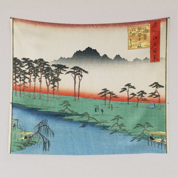 Item preview, HD Kumanojūnisha Shrine, by Utagawa Hiroshige HIGH DEFINITION designed and sold by MINDTHECHERRY.