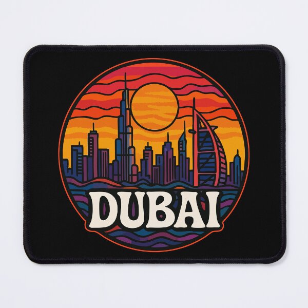 Item preview, Dubai Emirates Retro Trippy Travel designed and sold by TomFrontierArt.