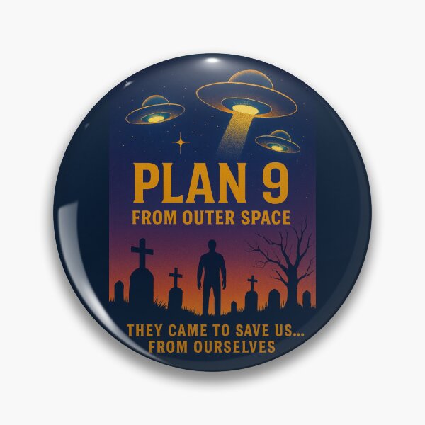 Item preview, Plan 9 from Outer Space Retro Sci-Fi Poster | Cult Classic Alien Invasion Art designed and sold by VoglR.