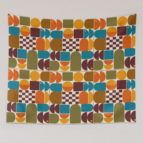 Item preview, Mid-Century Modern Geometric Art designed and sold by retrobliss70s.