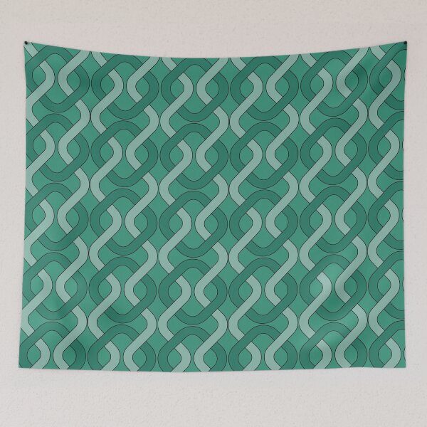Item preview, Seamless retro chain weave green designed and sold by ChimaHome.