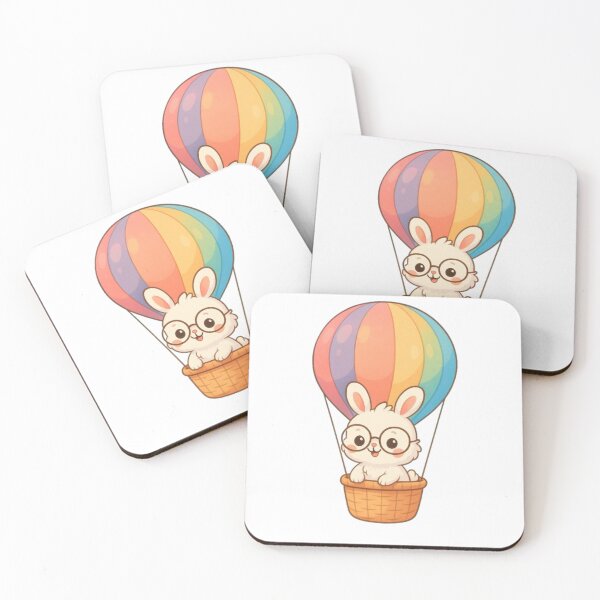 Item preview, Whimsical Bunny Adventure in Balloon designed and sold by MysticPurpleHue.