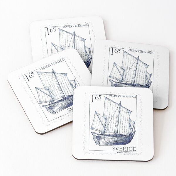 Item preview, Sverige Swedish Boat Vintage Postage Stamp designed and sold by red-amber65.