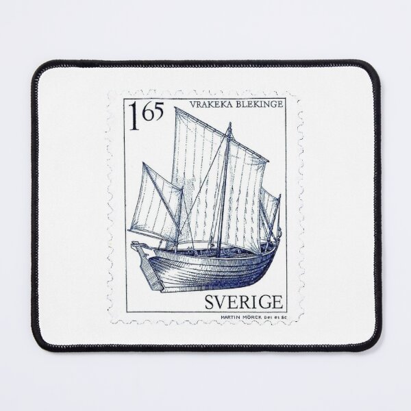 Item preview, Sverige Swedish Boat Vintage Postage Stamp designed and sold by red-amber65.