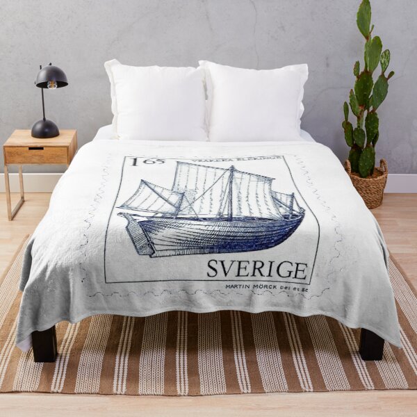 Item preview, Sverige Swedish Boat Vintage Postage Stamp designed and sold by red-amber65.