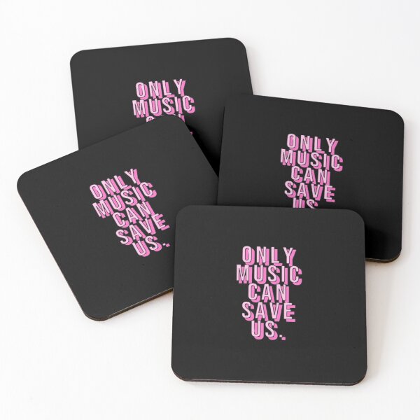 Item preview, Only Music Can Save Us Pink Aesthetic Music Quote designed and sold by creativerooney.