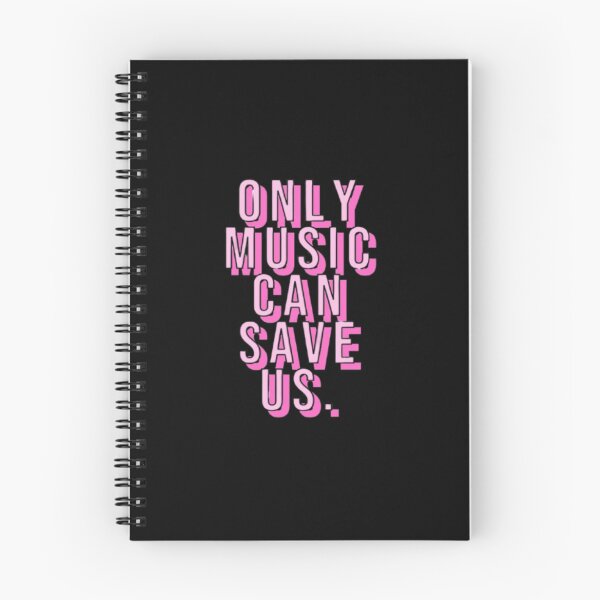 Item preview, Only Music Can Save Us Pink Aesthetic Music Quote designed and sold by creativerooney.