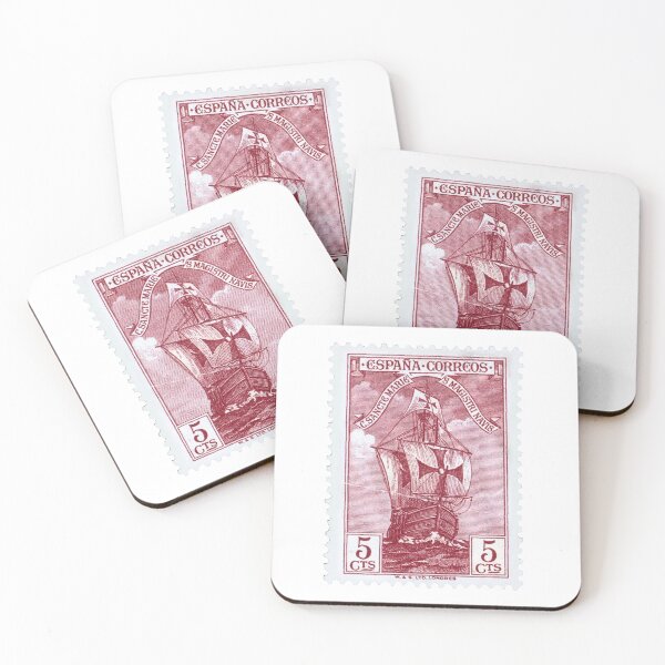 Item preview, Spanish Armada Ship Vintage Postage Stamp designed and sold by red-amber65.