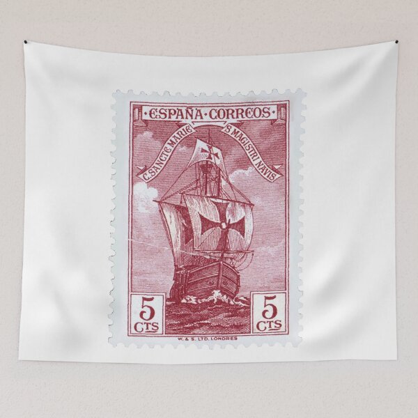 Item preview, Spanish Armada Ship Vintage Postage Stamp designed and sold by red-amber65.