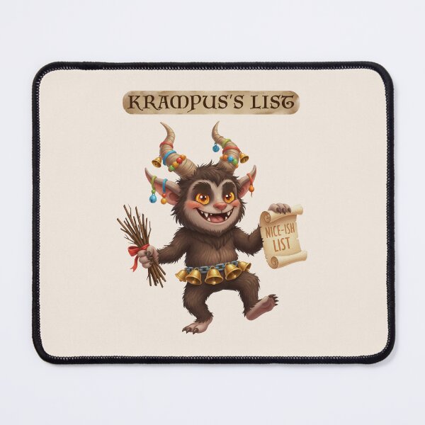 Item preview, Krampus Also has A List - Christmas Krampusnacht Folk Art Gift designed and sold by InkyGenies.