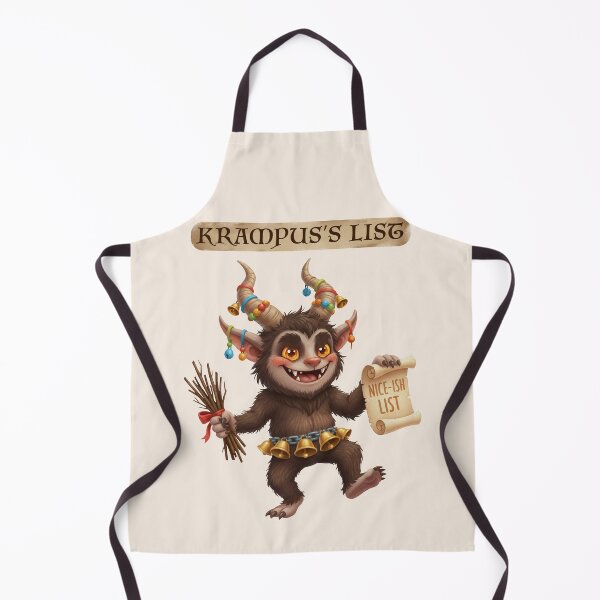 Item preview, Krampus Also has A List - Christmas Krampusnacht Folk Art Gift designed and sold by InkyGenies.