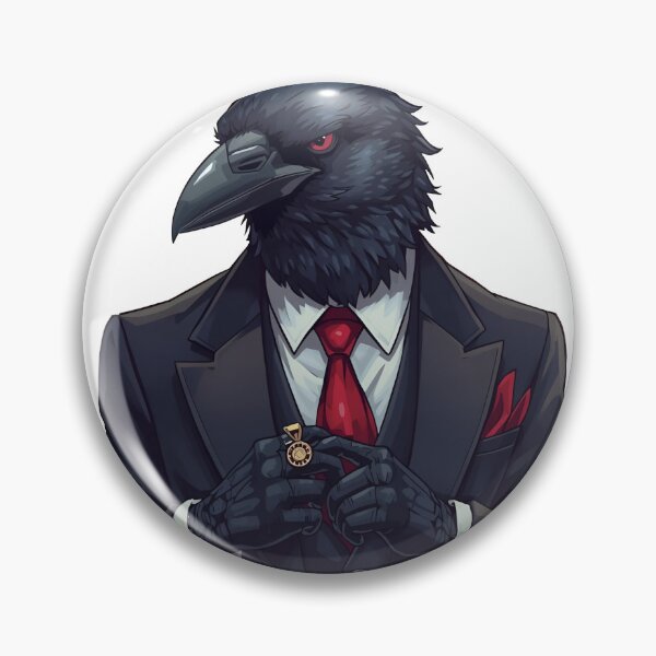 Item preview, Elegant Boss Crow - Gothic Bird in Business Suit designed and sold by The Grumpy Pet Club.