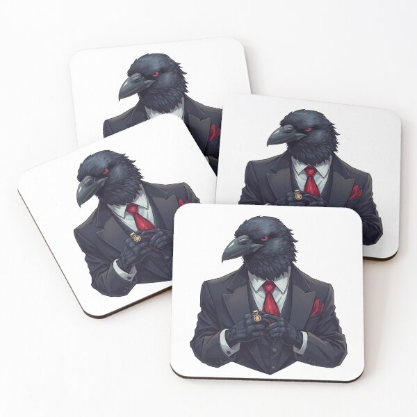 Item preview, Elegant Boss Crow - Gothic Bird in Business Suit designed and sold by The Grumpy Pet Club.