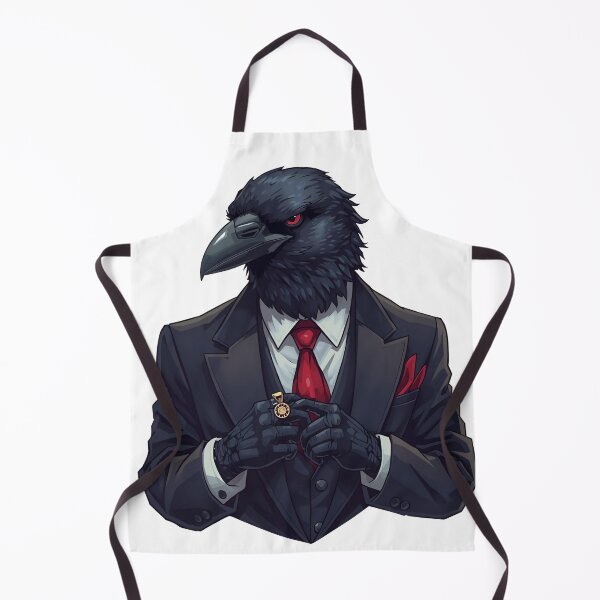 Item preview, Elegant Boss Crow - Gothic Bird in Business Suit designed and sold by The Grumpy Pet Club.