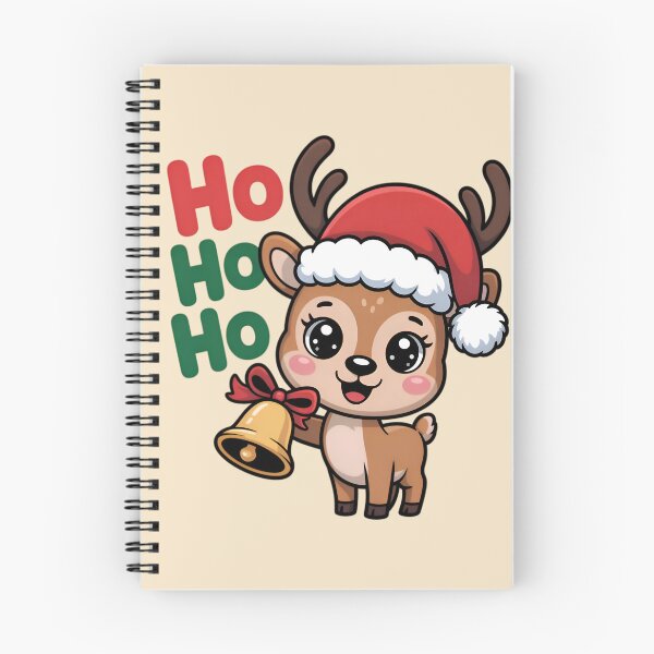 Item preview, Christmas Reindeer Ho Ho Ho and Bell kawaii designed and sold by Nimkaew.