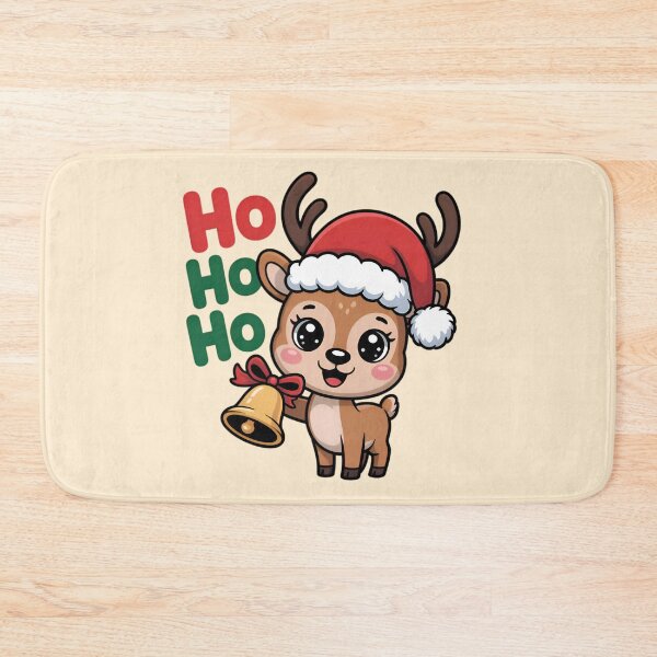 Item preview, Christmas Reindeer Ho Ho Ho and Bell kawaii designed and sold by Nimkaew.