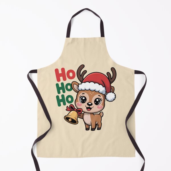 Item preview, Christmas Reindeer Ho Ho Ho and Bell kawaii designed and sold by Nimkaew.