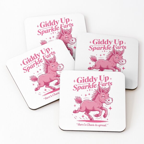 Item preview, Giddy Up Sparkle Farts Donkey — Funny Sarcastic Hot Pink Cartoon Design designed and sold by Colorful-Garden.