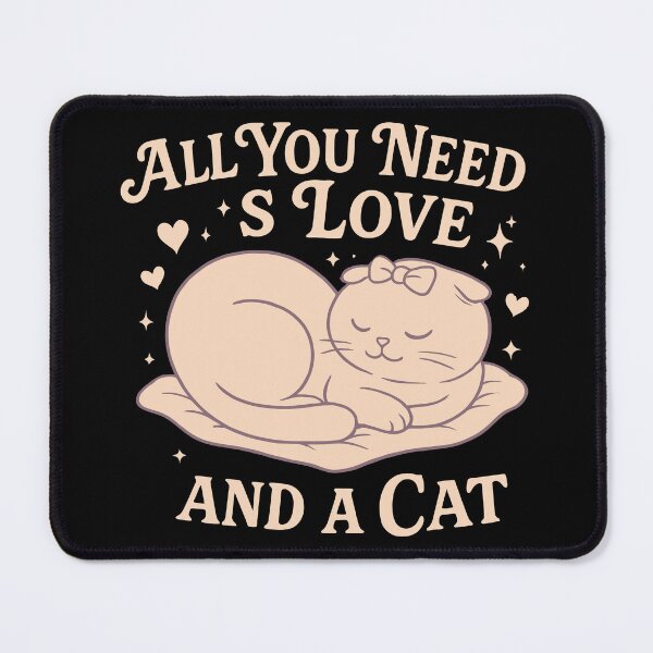 Item preview, All You Need Is Love and a Cat Sleeping Cat Minimal Shirt designed and sold by WhiskerlyGfx.