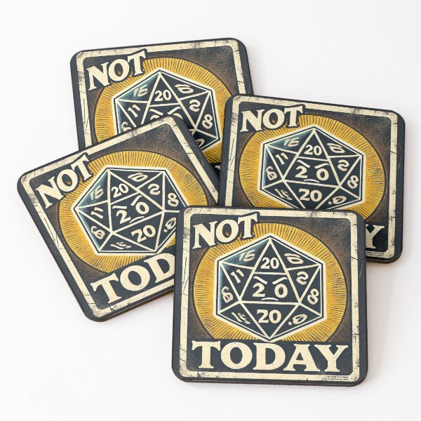 Item preview, Not Today – Dice Critical Roll Angry D20 designed and sold by Galskap.