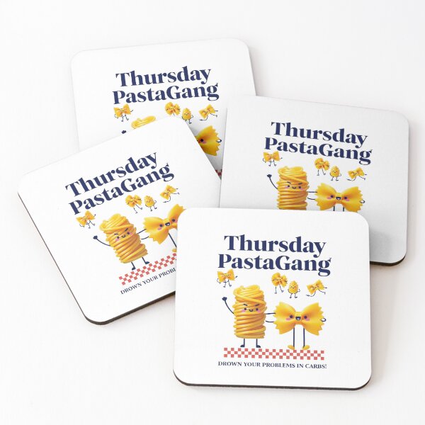 Item preview, Thursday Pasta Gang — Cute Kawaii Food Cartoon for Friends designed and sold by Colorful-Garden.