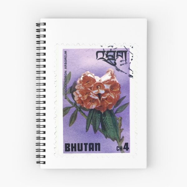 Item preview, Rhododendron Bhutan Flower Vintage Postage Stamp designed and sold by red-amber65.