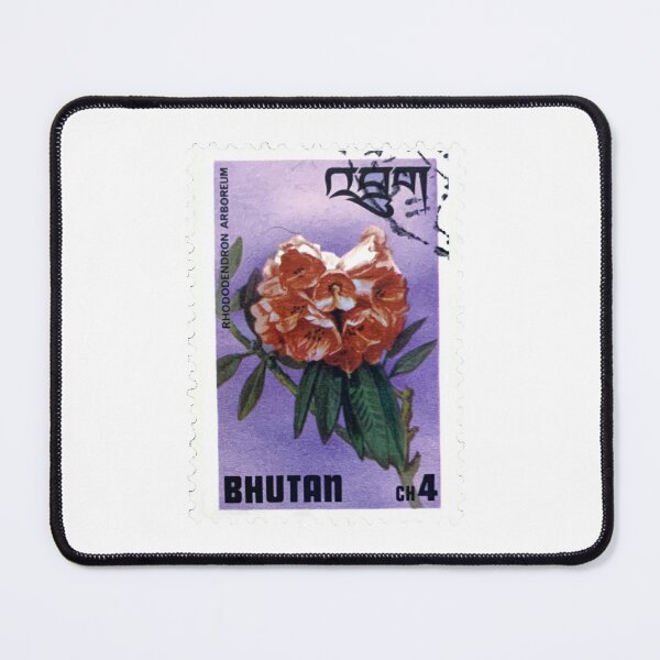 Item preview, Rhododendron Bhutan Flower Vintage Postage Stamp designed and sold by red-amber65.
