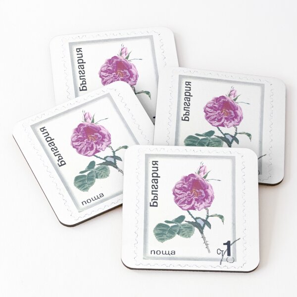 Item preview, Pink Rose Flower Vintage Postage Stamp designed and sold by red-amber65.