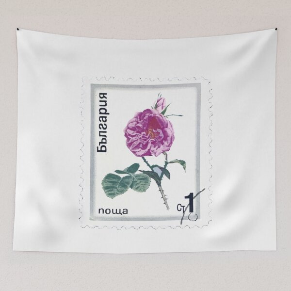 Item preview, Pink Rose Flower Vintage Postage Stamp designed and sold by red-amber65.