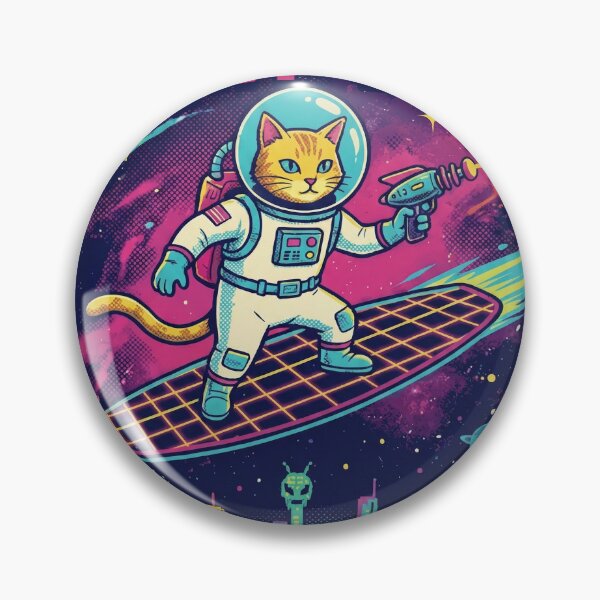Item preview, Galactic Purr-suit - Retro Space Cat designed and sold by Kunal Pratap Singh.