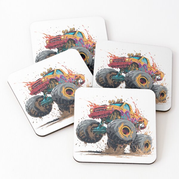Item preview, Monster truck in comic style designed and sold by EnjoyFunGifts.