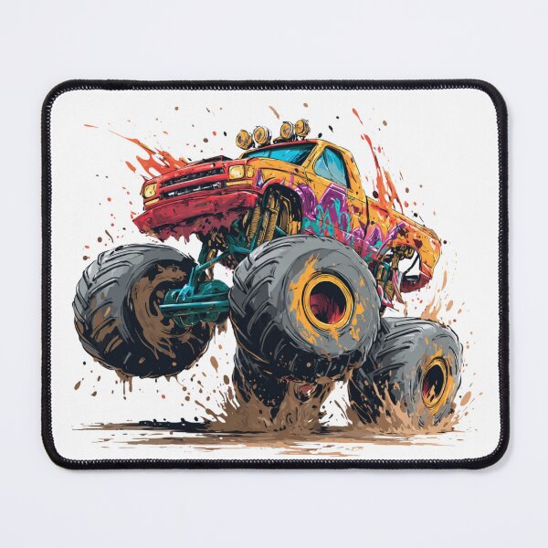 Item preview, Monster truck in comic style designed and sold by EnjoyFunGifts.
