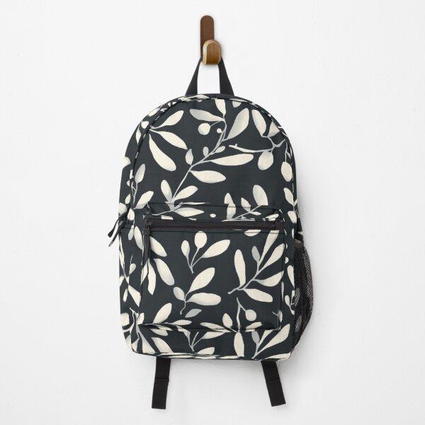 Item preview, Monochrome Botanical Pattern | Minimal Olive Leaves Seamless Design designed and sold by AM-little-shop.