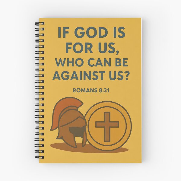 Item preview, Romans 8:31 Bible Quote with Spartan Helmet Design. designed and sold by loveandlightrb.