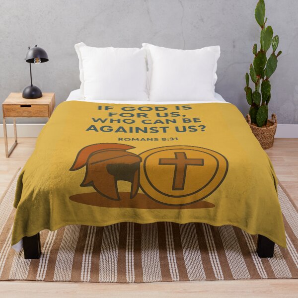 Item preview, Romans 8:31 Bible Quote with Spartan Helmet Design. designed and sold by loveandlightrb.