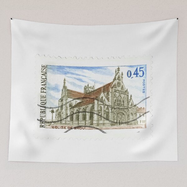 Item preview, French Eglise De Brou France Vintage Postage Stamp designed and sold by red-amber65.