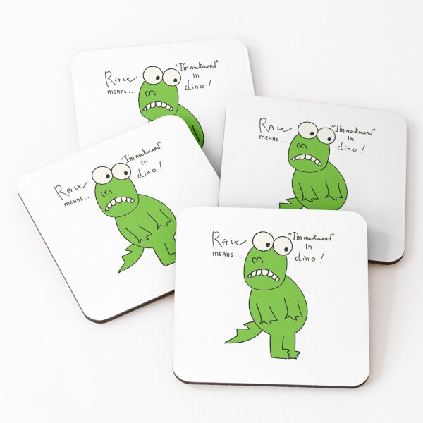 Item preview, Awkward Dino Saying Rar Means I’m Awkward Funny Cartoon designed and sold by Mason-Pride.