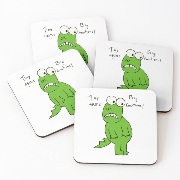 Item preview, Tiny Arms Big Emotions Funny Awkward Dino Cartoon designed and sold by Mason-Pride.