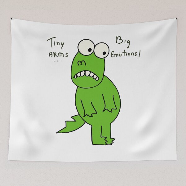 Item preview, Tiny Arms Big Emotions Funny Awkward Dino Cartoon designed and sold by Mason-Pride.