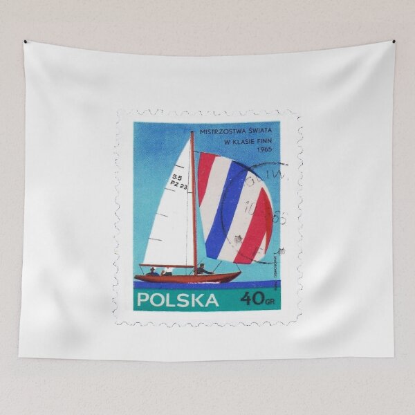 Item preview, Poland Polish Boat Ship 1965 Vintage Postage Stamp designed and sold by red-amber65.