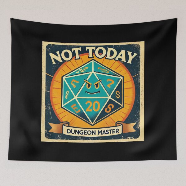 Item preview, Not Today – Dice Critical Roll Angry D20 designed and sold by Galskap.