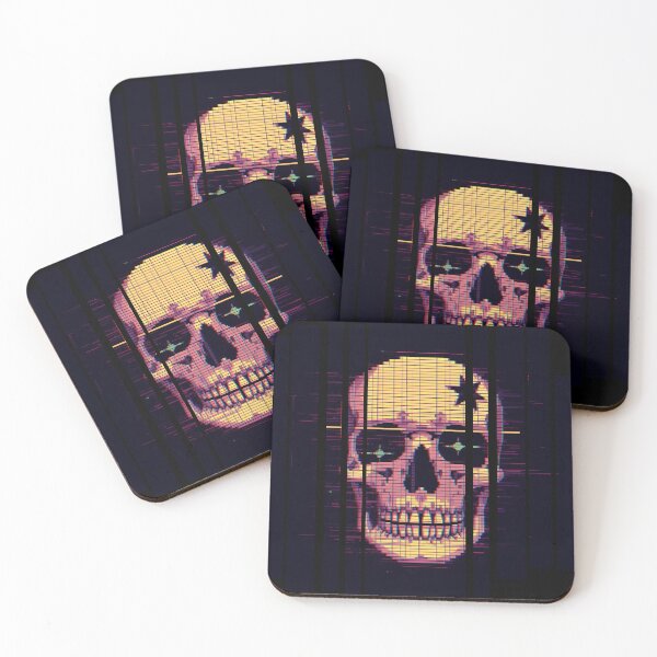 Item preview, Pixel Skull with “Born in the Grid” 8 designed and sold by Neon G.