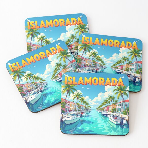 Item preview, Islamorada, Florida, USA: Vintage-Style Painterly Travel Poster designed and sold by LSVart.