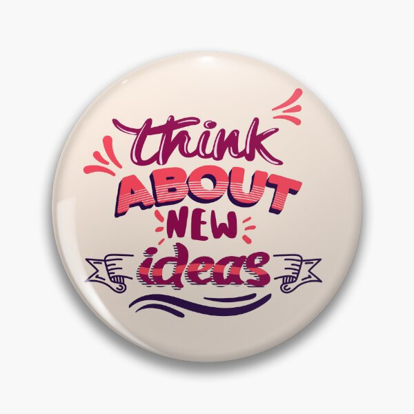 Item preview, Think About New Ideas | Innovation, Creativity & Brainstorming Motivation Design designed and sold by Maltachi Designs.