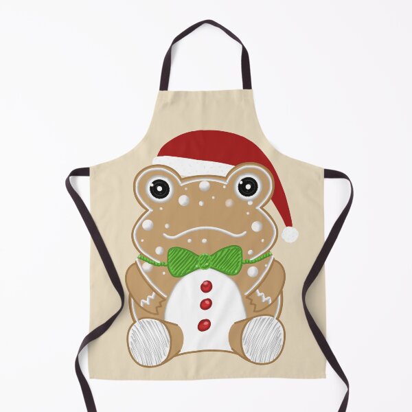 Item preview, Festive Gingerbread Frog With Santa Hat designed and sold by akus-passion.