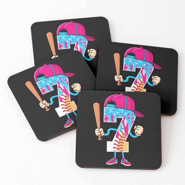Item preview, Baseball 7 Year Old Ice Cream Drip 7Th Birthday Boy Number 7 designed and sold by TysonLangosh.