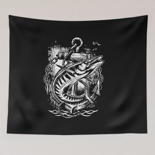 Item preview, Nautical Swordfish & Anchor – Vintage Marine Illustration | Ocean Fishing Design designed and sold by Rogue Heart Collective™.